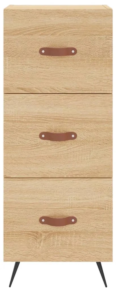 vidaXL Μπουφές Sonoma δρυς 34,5 x 34 x 180 εκ. από Επεξεργασμένο Ξύλο