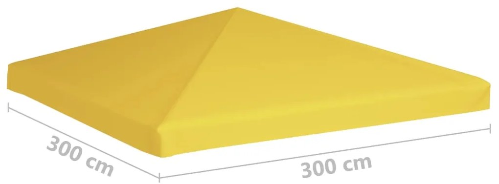 vidaXL Κάλυμμα για Κιόσκι Κίτρινο 3 x 3 μ. 270 γρ./μ²