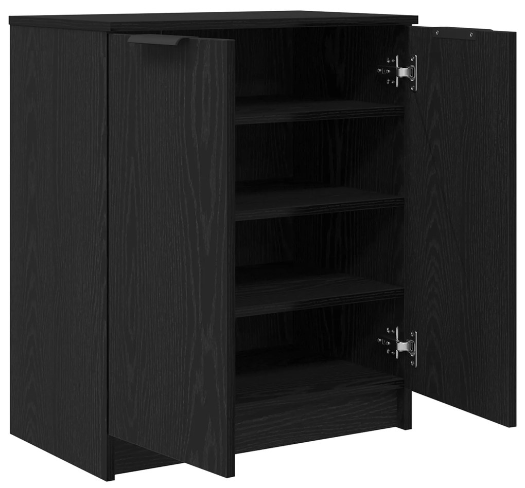 vidaXL Ντουλάπα Παπουτσιών Μαύρο Δρυς 59x35x70 εκ Επεξεργασμένο Ξύλο