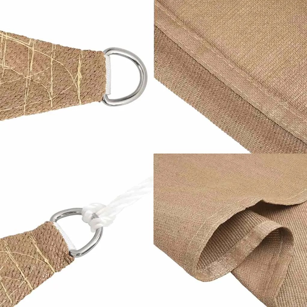 vidaXL Πανί Σκίασης Taupe 4 x 5 x 5 μ. από HDPE 160 γρ./μ²