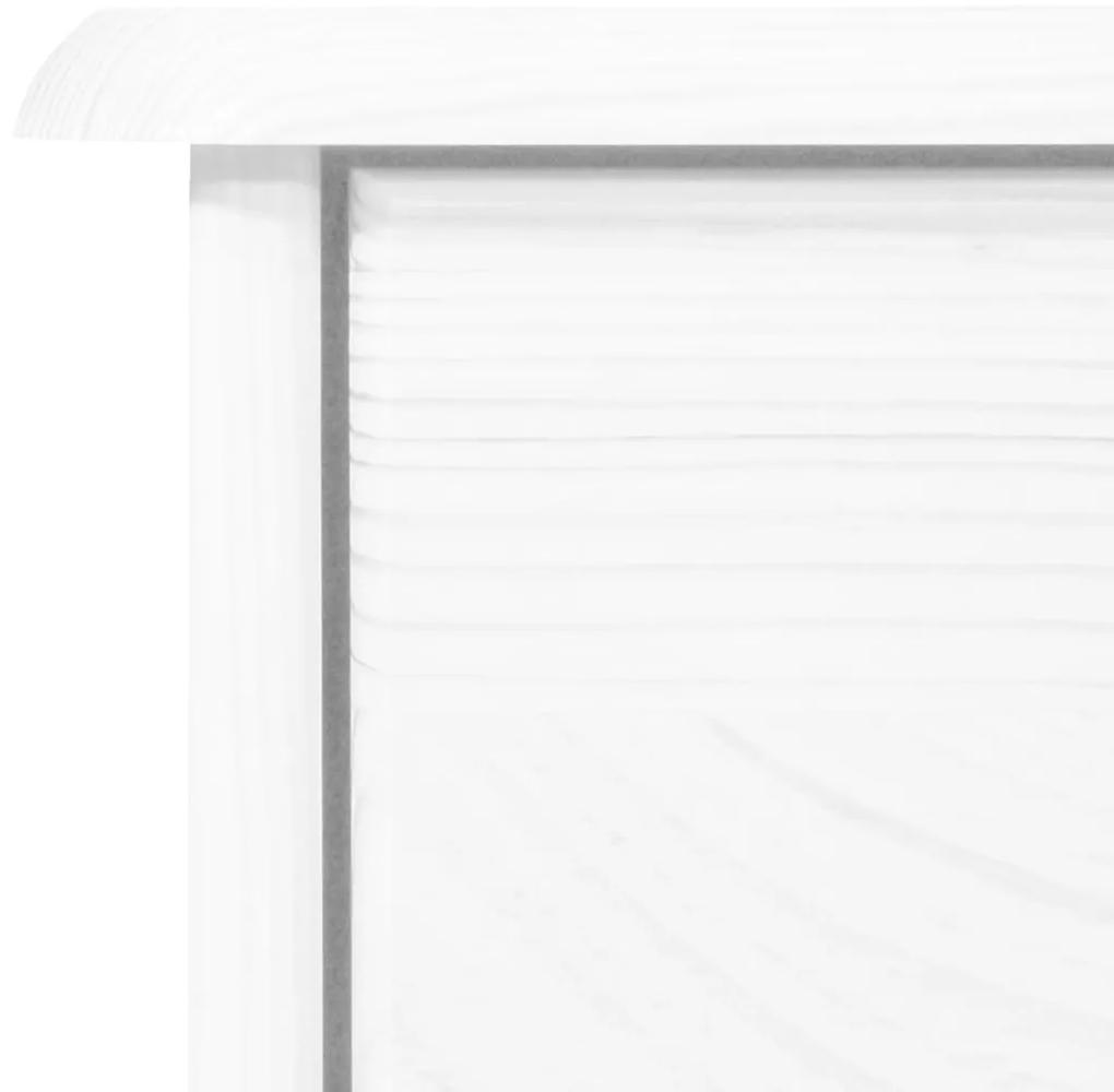 vidaXL Συρταριέρα με 6 Συρτάρια Λευκή 113x35x73 εκ. Μασίφ Ξύλο Πεύκου