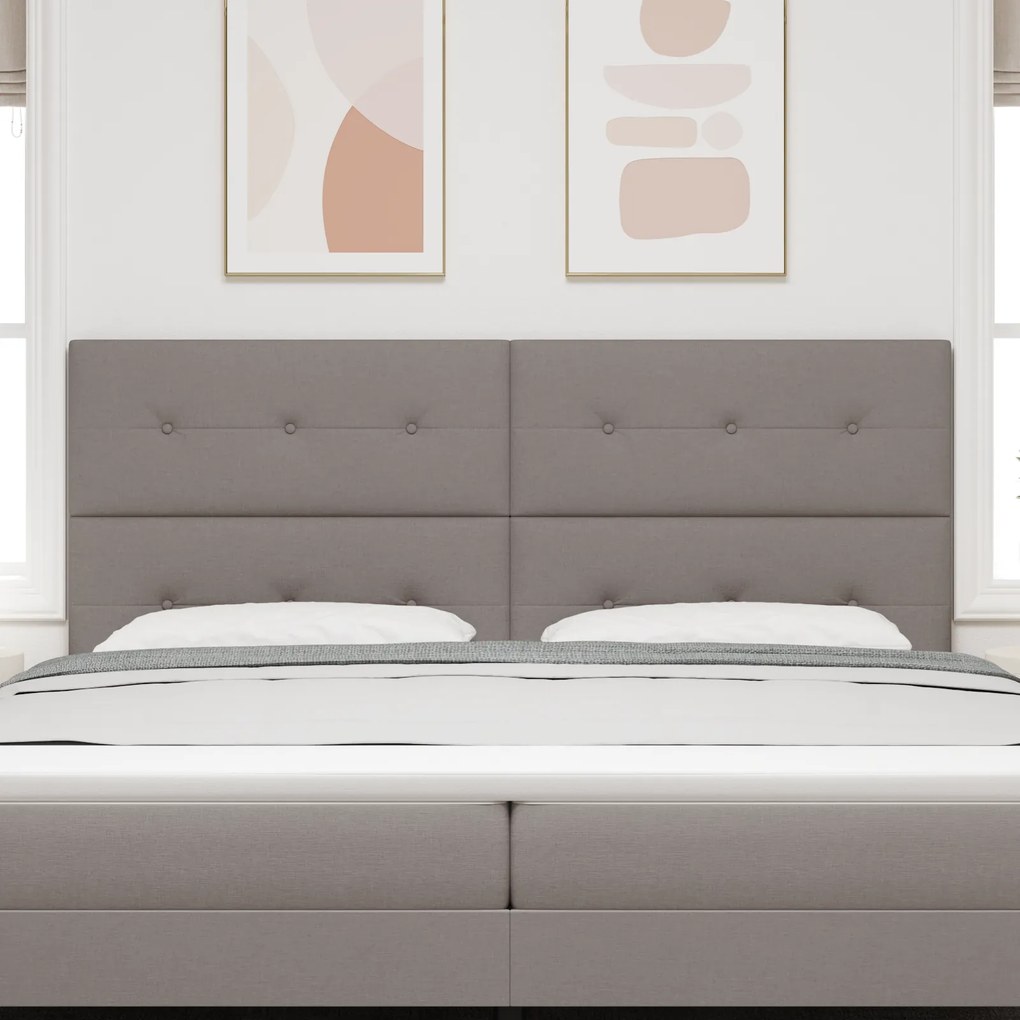 vidaXL Κεφαλάρι Ρυθμιζόμενο Ύψος με κεφαλάρι Taupe 200 cm ύφασμα