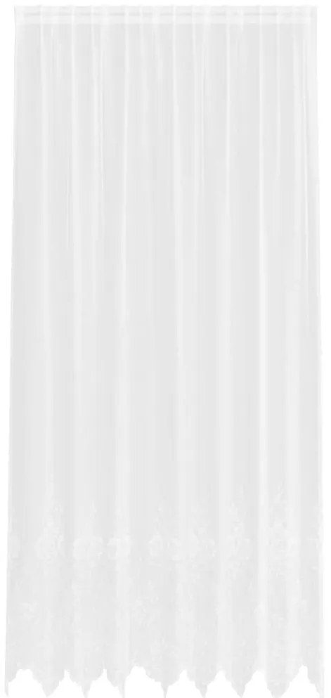 vidaXL Κουρτίνες με κουρτίνες Floral Λευκό 200 x 280 εκ. Πολυεστέρας