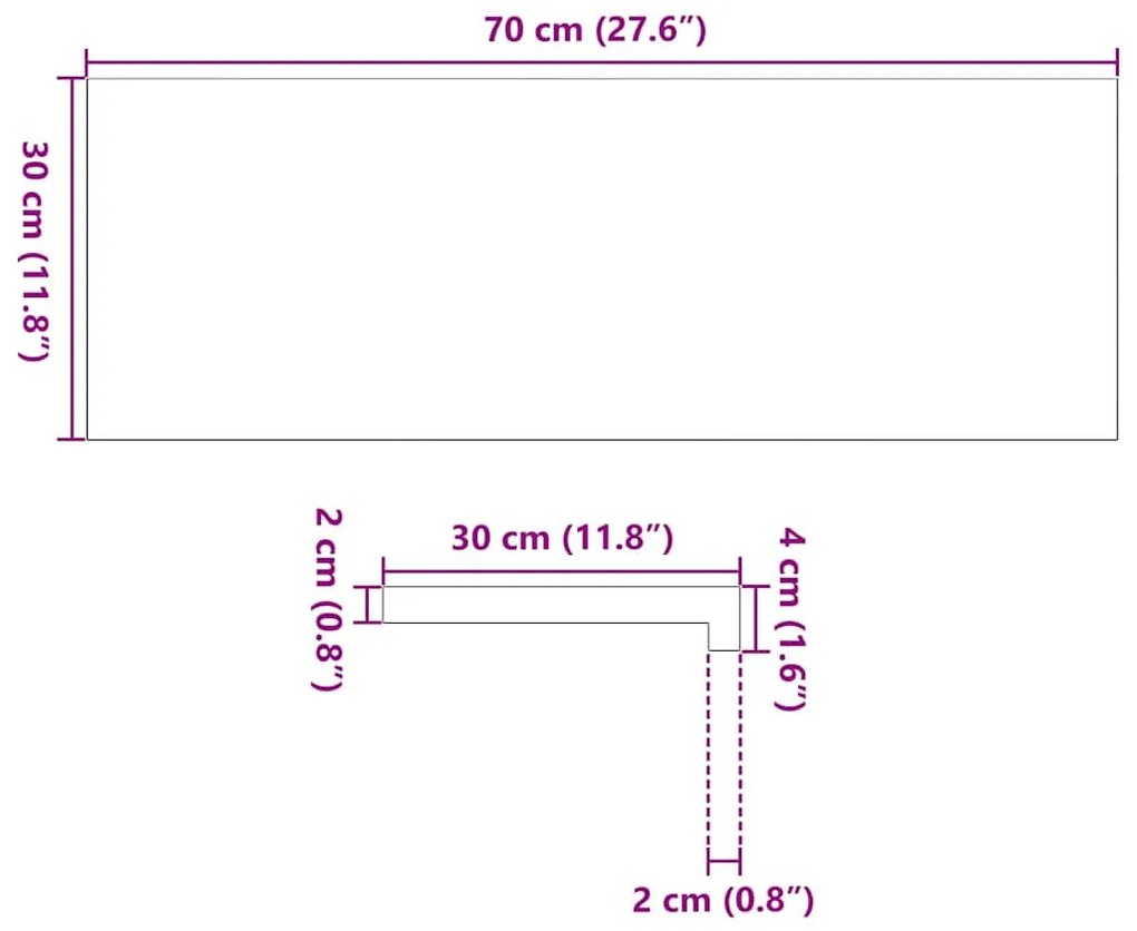 Πατάκια Σκάλας 8 τεμ. Σκούρο Καφέ 70x30x2 cm Ξύλο Δρυός - Καφέ