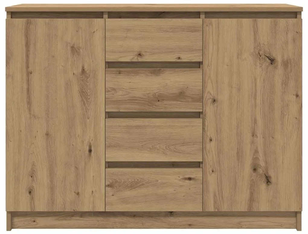 Συρταριέρα με Συρτάρια Τεχνίτης Δρυς 100,5x35x76 εκ. Επεξ. Ξύλο - Καφέ