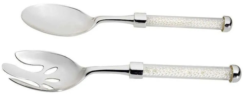 Κουτάλες Σερβιρίσματος (Σετ 2Τμχ) PET109 26cm Clear-Silver Espiel Stainless Steel
