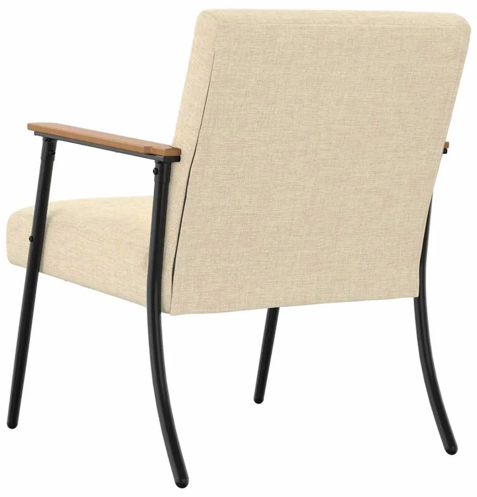 vidaXL Πολυθρόνα Κρεμ 59 x 75 x 78 εκ ύφασμα
