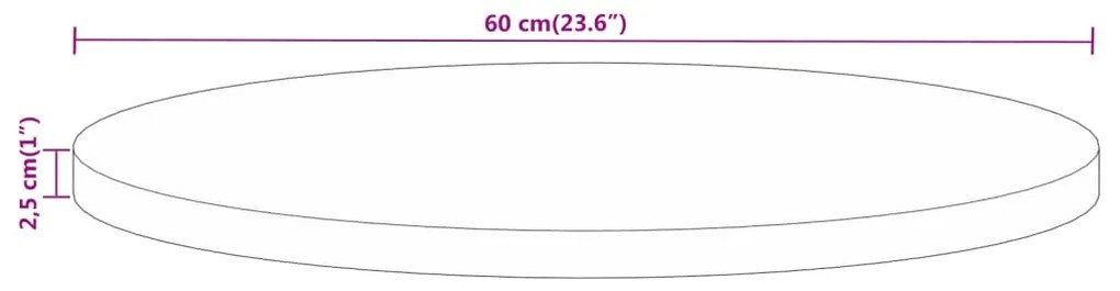 ΕΠΙΦΑΝΕΙΑ ΤΡΑΠΕΖΙΟΥ ΣΤΡΟΓΓΥΛΗ Ø60X2,5ΕΚ ΜΑΣΙΦ ΑΚΑΤ. ΞΥΛΟ ΜΑΝΓΚΟ 370007