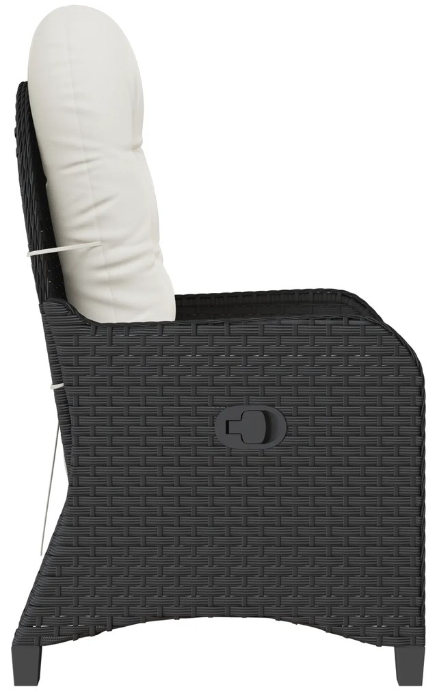 vidaXL Πολυθρόνα με Κα cushions Μαύρο Πολυεστέρας