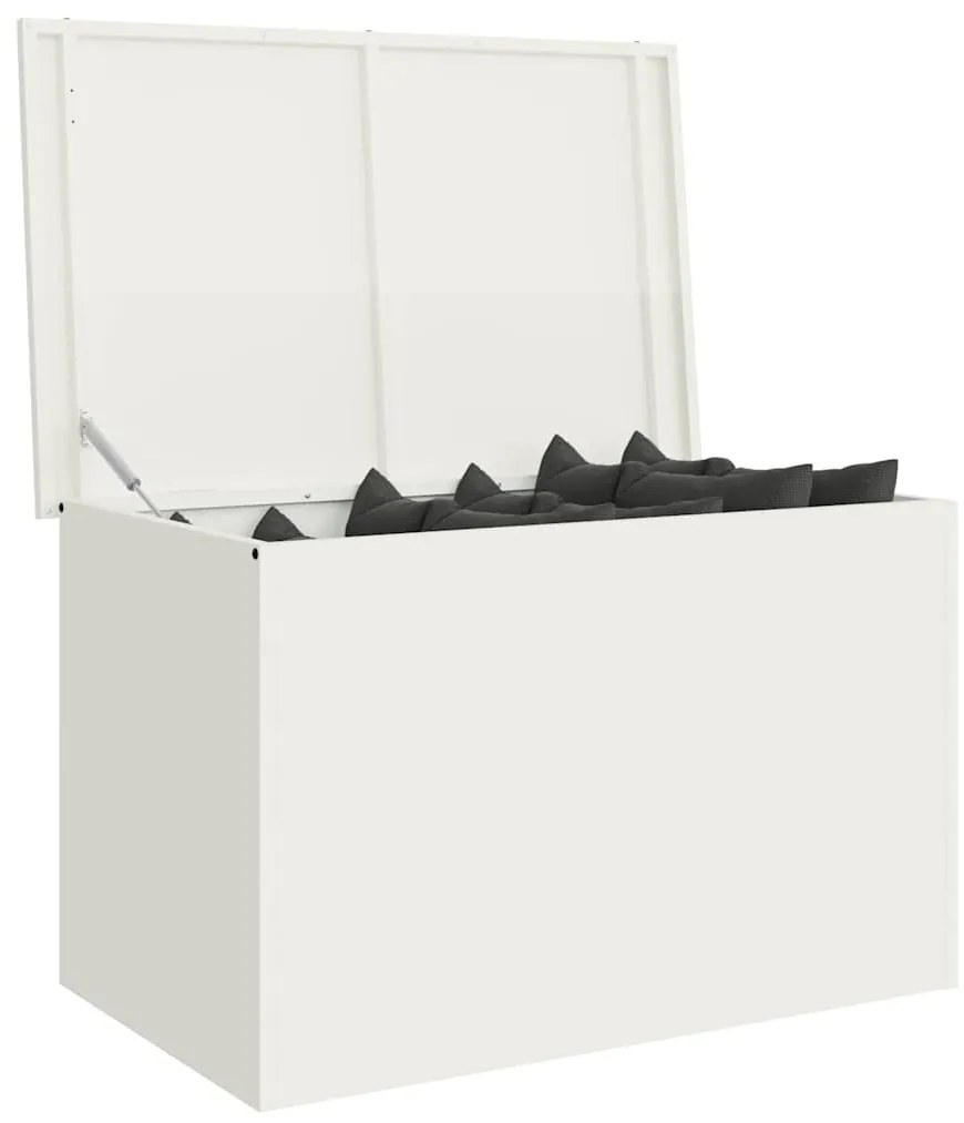 vidaXL Κουτί αποθήκευσης εξωτερικών χώρων Λευκό 80 x 50,5 x 50 εκ.