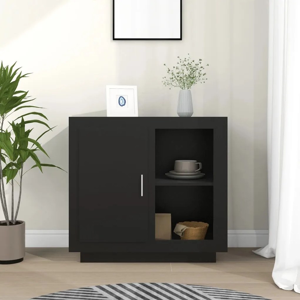 vidaXL Μπουφές Μαύρος 80 x 40 x 75 εκ.
