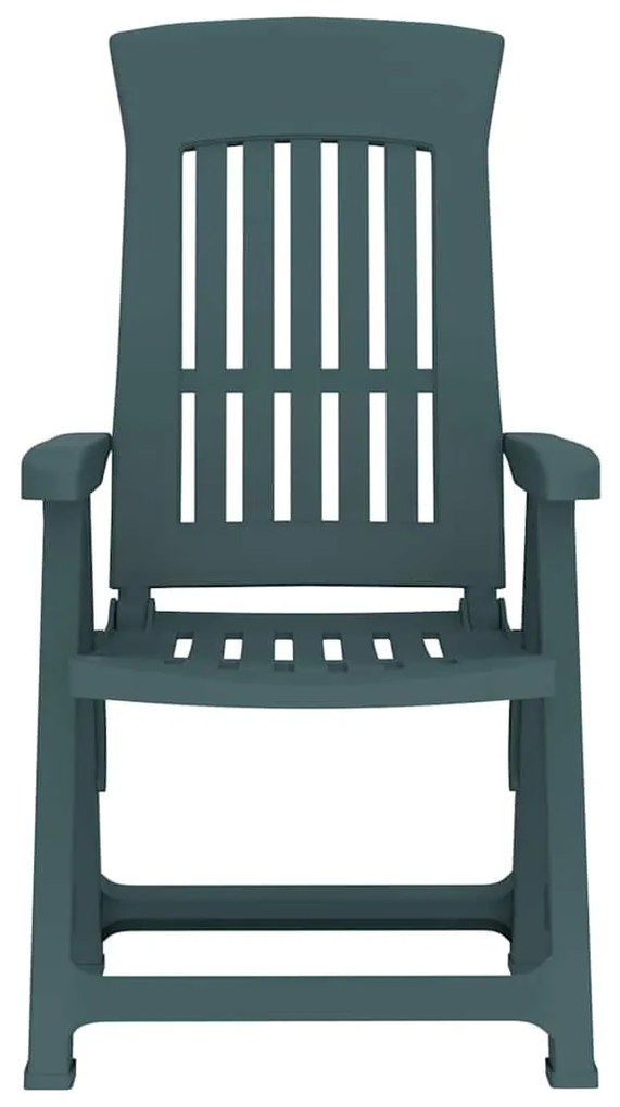 vidaXL Ανακλινόμενες Καρέκλες Κήπου 2 τεμ. Πράσινες από Πολυπροπυλένιο