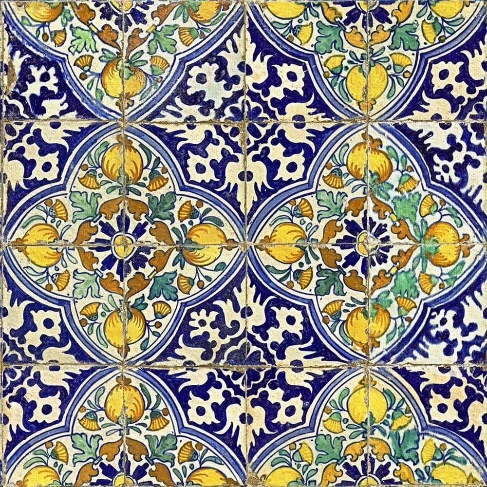 Ταπετσαρία Sardegna Tiles Wp20574 3*52X300Cm Blue-Yellow Mindthegap 52x300cm