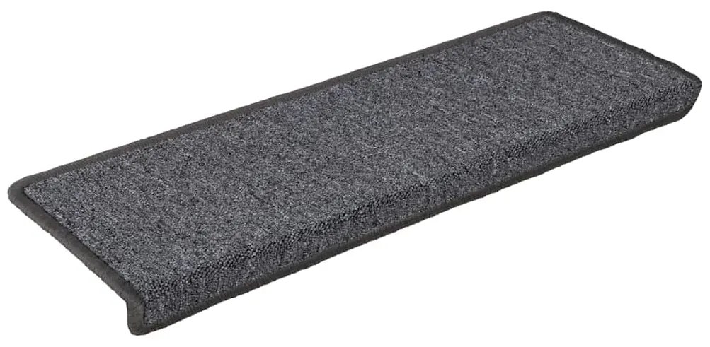vidaXL Πατάκια Σκαλοπάτια 30 τεμ. Σκούρο Γκρι 65x21x4 εκ. με Ορθογώνια Άκρη