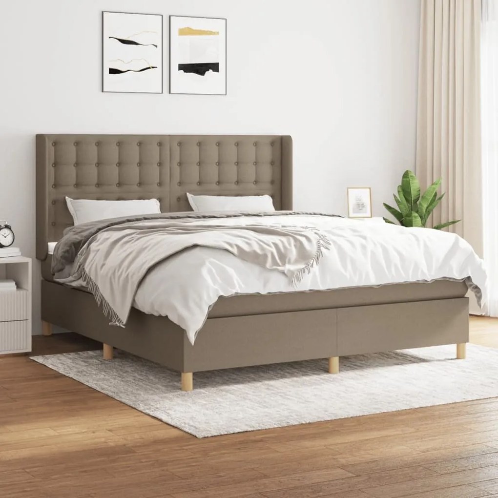 ΚΡΕΒΑΤΙ BOXSPRING ΜΕ ΣΤΡΩΜΑ TAUPE 160X200 ΕΚ. ΥΦΑΣΜΑΤΙΝΟ 3132325