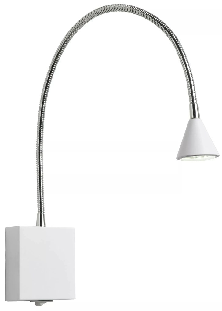 Φωτιστικό Επίτοιχο Lucide 18293-03-31 BUDDY Λευκό (White)|Χρώμιο (Chrome) 4000 K