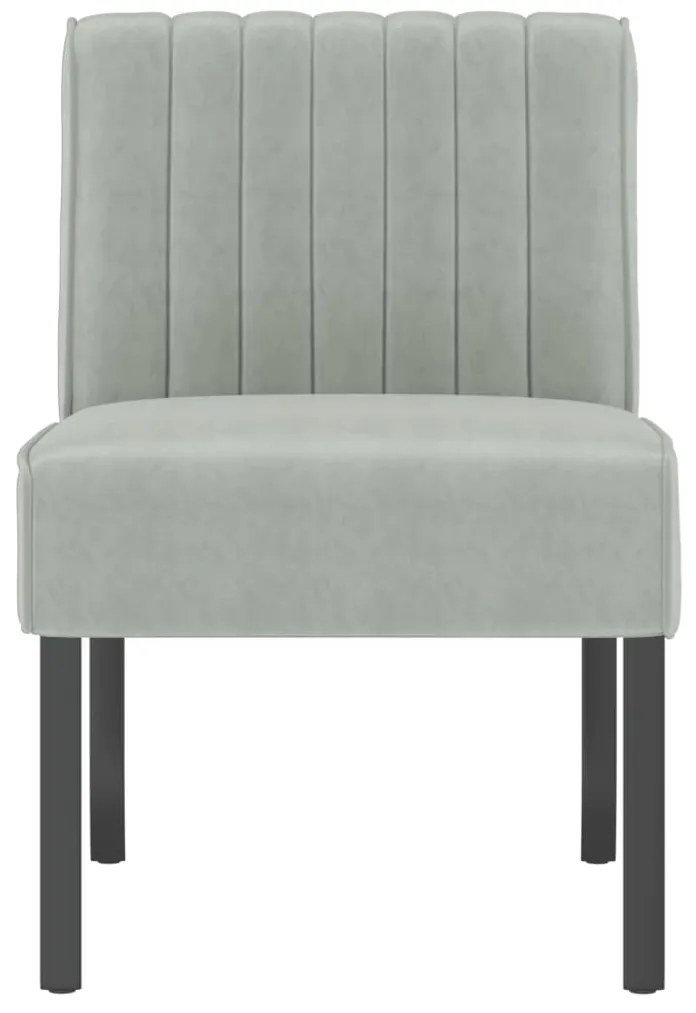 vidaXL Πολυθρόνα Ανοιχτό Γκρι Βελούδινη