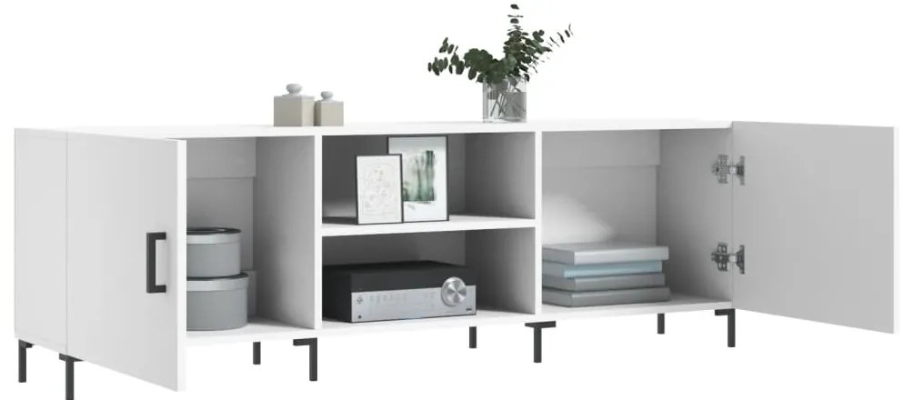 vidaXL Έπιπλο Τηλεόρασης Λευκό 150x30x50 εκ. από Επεξεργασμένο Ξύλο