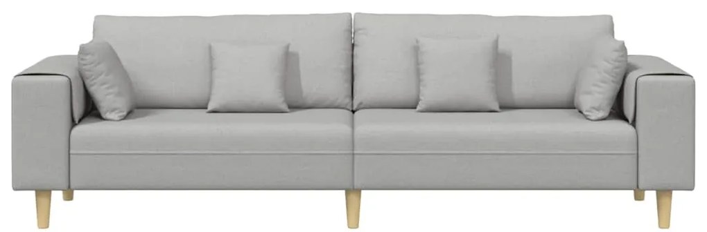vidaXL Καναπές με μαξιλάρι Σκίουρος Γκρί 250 x 77 x 76 εκ. ύφασμα
