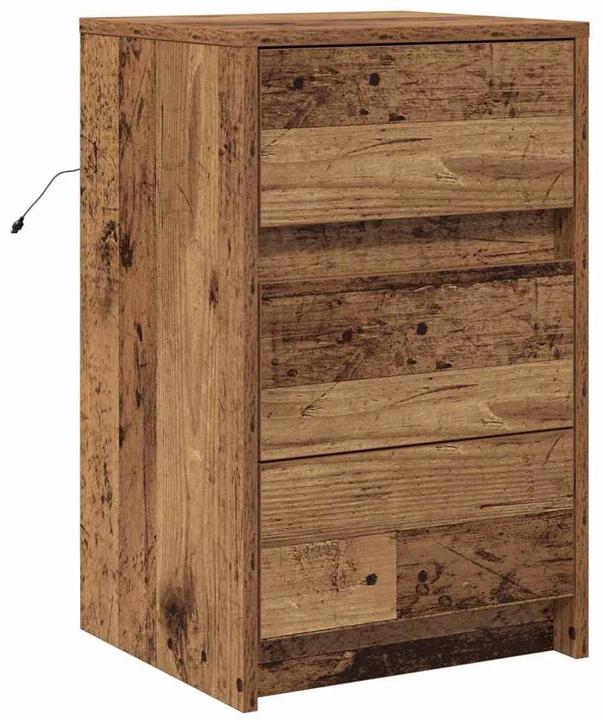 vidaXL Κομοδίνο with Παλαιό ξύλο 38 x 34 x 61 εκ. Επεξεργασμένο ξύλο
