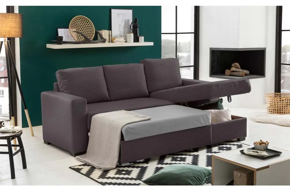 ALDO CRISTIANO ΚΑΝΑΠΕΣ ΚΡΕΒΑΤΙ ΓΩΝΙΑ ΑΝΑΣΤΡΕΨΙΜΗ ΓΚΡΙ 220x150x88 - 70-0408