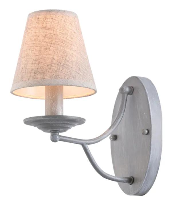 C119-1 ETNA WALL LAMP GREY PATINA &amp; WHITE SHADE A4 HOMELIGHTING 77-3663