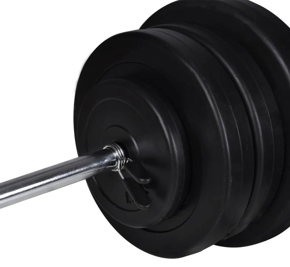 Σετ Μπάρα Άρσης Βαρών και 2 Αλτήρες με Βάρη 60,5kg