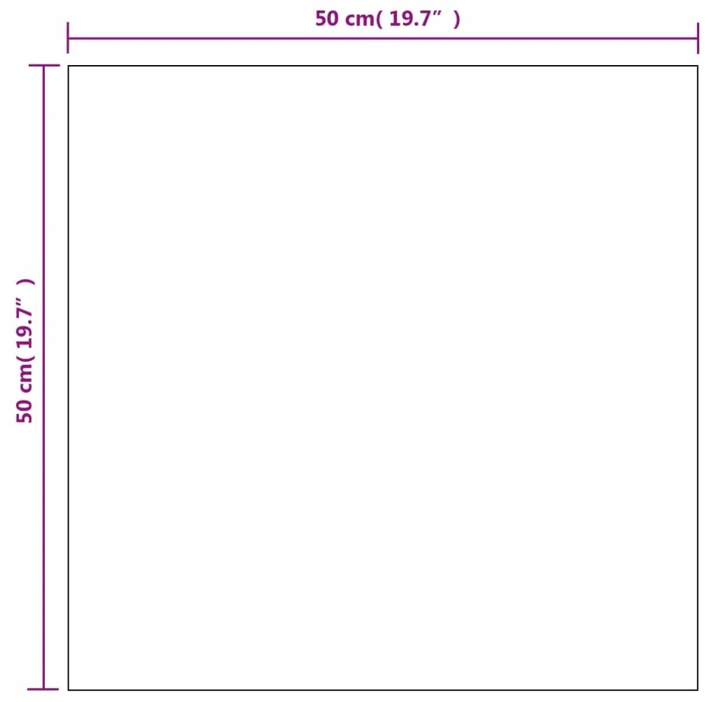 vidaXL Καθρέφτες Τοίχου 2 τεμ. Τετράγωνοι 50 x 50 εκ. Γυάλινοι