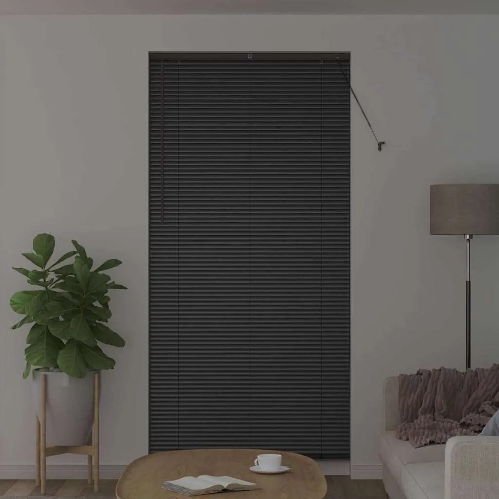 vidaXL Ρολό Παραθύρου με κουρτίνες Άλλο Μαύρο 100 x 220 εκ. Αλουμίνιο
