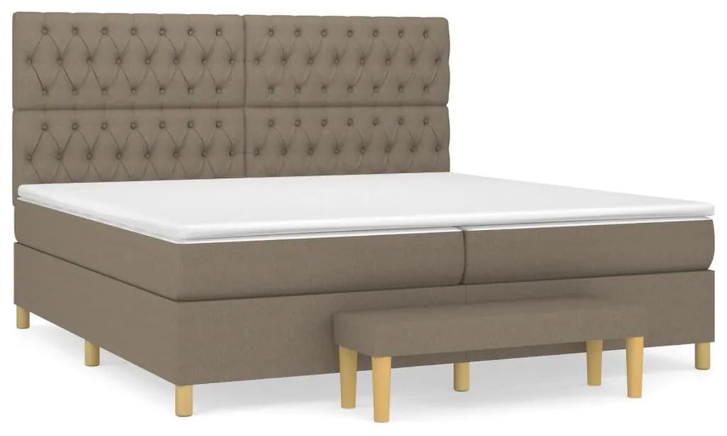 ΚΡΕΒΑΤΙ BOXSPRING ΜΕ ΣΤΡΩΜΑ TAUPE 200X200 ΕΚ. ΥΦΑΣΜΑΤΙΝΟ 3137425