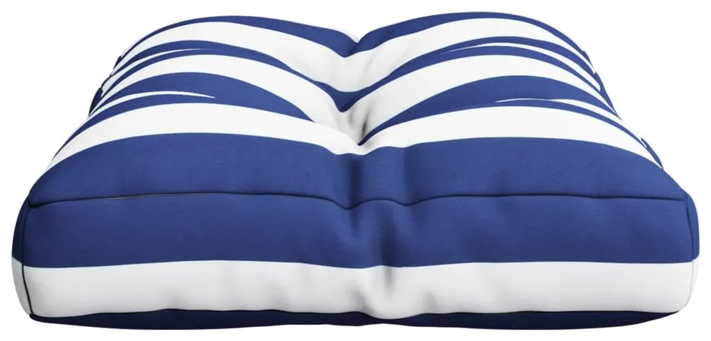 Μαξιλάρι Παλέτας Μπλε &amp; Λευκό Ριγέ 50 x 40 x 12 εκ. Υφασμάτινο 360550