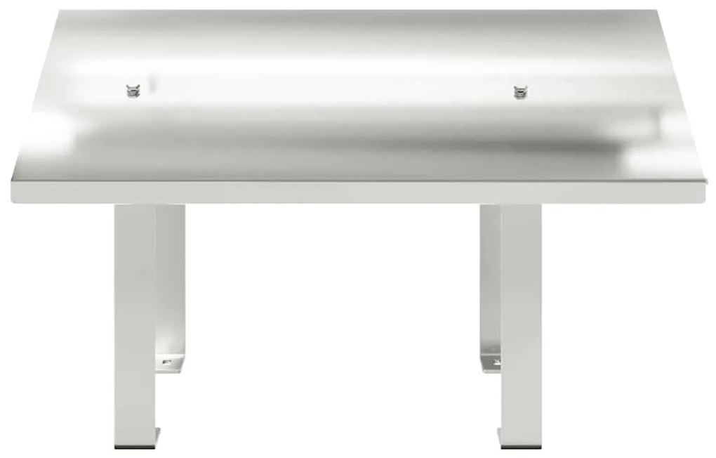 vidaXL Καπνοδόχος Ασημί 50 x 60 x 37 εκ Ανοξείδωτο ατσάλι