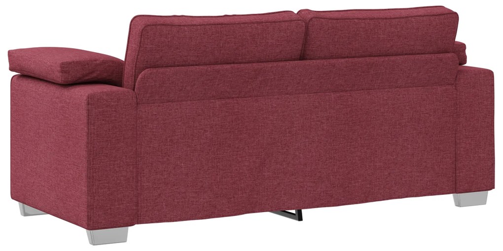 vidaXL Καναπές Loveseat Κόκκινος 140εκ Ύφασμα