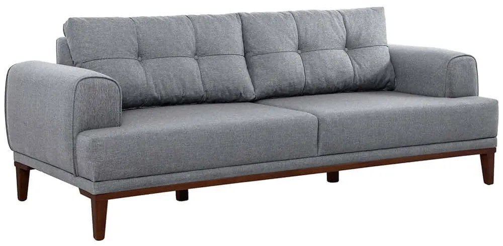 Καναπές Τριθέσιος Vina 867UNQ2207 223x94x82cm Grey-Walnut