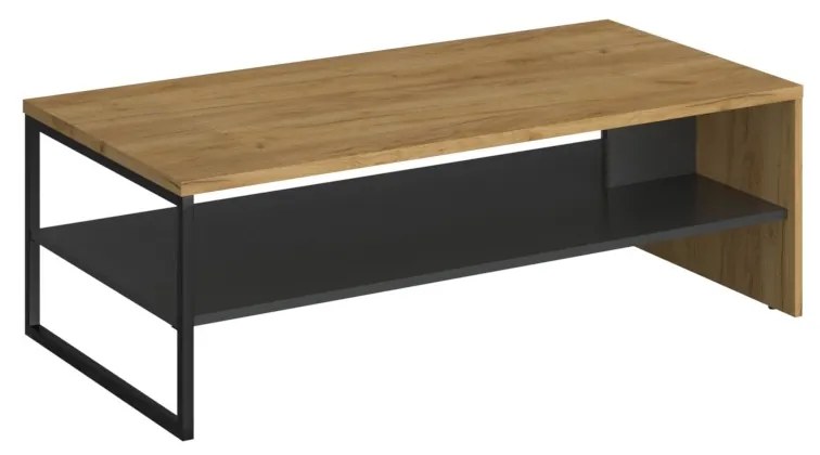 Τραπέζι Σαλονιού Santes Χρυσό Δρυς-Γραφίτης 120x60x40cm