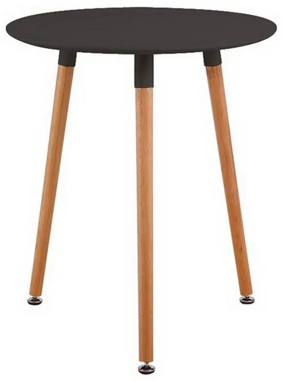 Τραπέζι Art Ε7089,2 D. 60 H.70cm Black Mdf, Wood