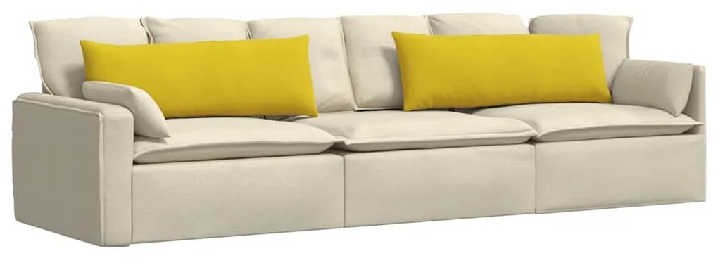 vidaXL Μαξιλάρι Καναπέ 2 pcs Κίτρινο 120 x 40 cm Υφασμάτινο Κορντουρά