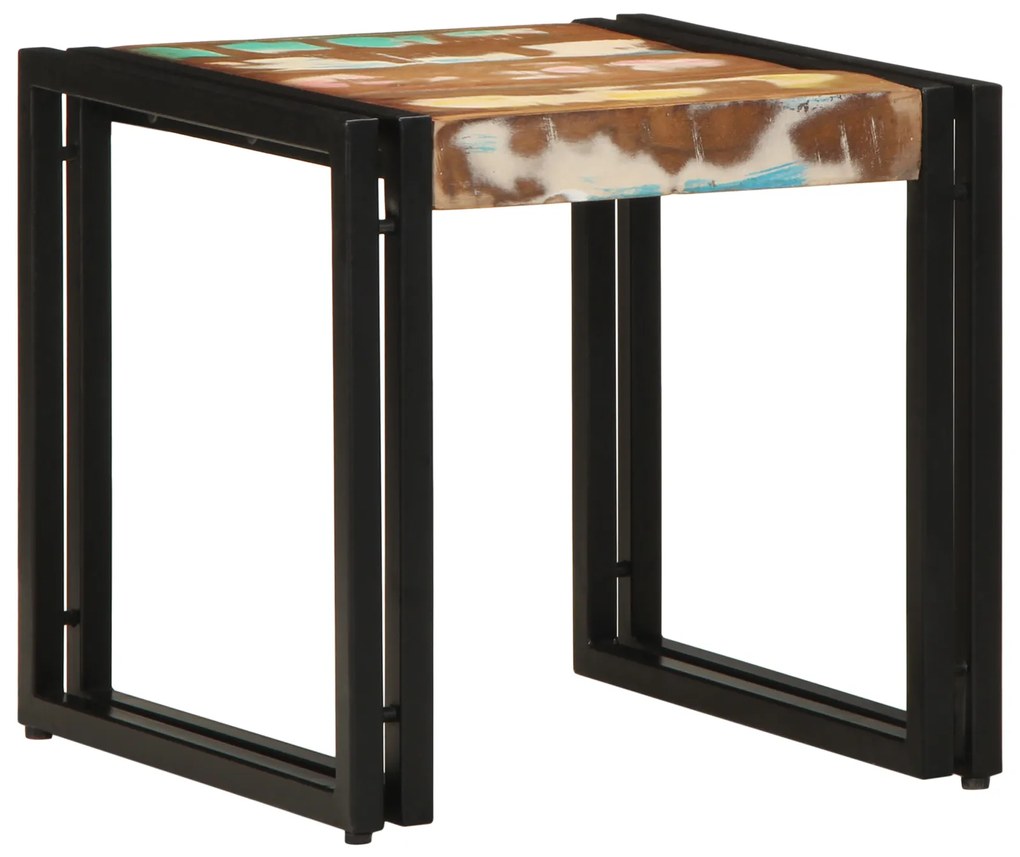 vidaXL Τραπεζάκι καφέ Πολύχρωμο 40x50x38 εκ. Μασίφ Ανακυκλωμένο Ξύλο
