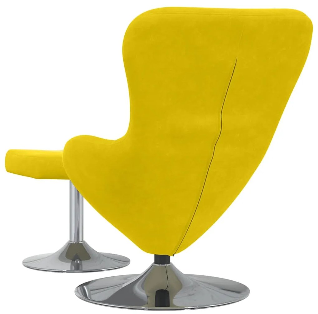 vidaXL Κάθισμα-αυγό 2 pcs Κίτρινο 63 x 73 x 90 εκ Βελούδο