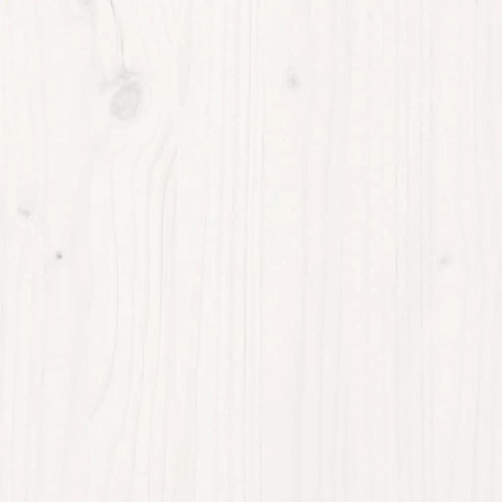 Πλαίσιο Κρεβατιού Λευκό 90x190 εκ. Μασίφ Ξύλο Πεύκου Single - Λευκό