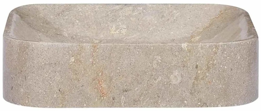 vidaXL Νιπτήρας Γκρι 40 x 40 x 10 εκ. Μαρμάρινος