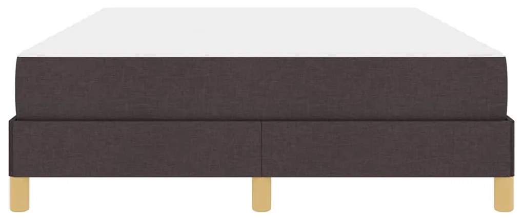 vidaXL Κρεβάτι με ελατήρια με στρώμα Σκούρο Καφέ 140 x 200 cm ύφασμα