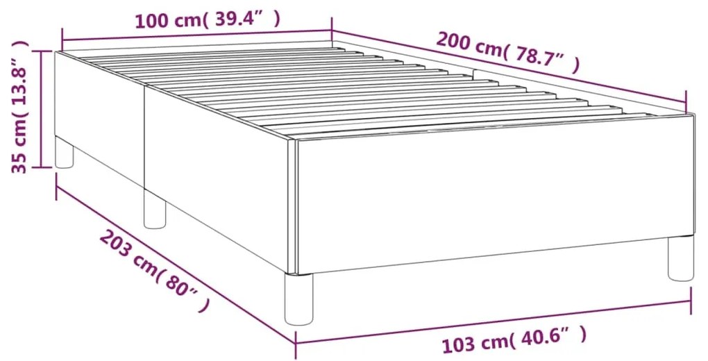 ΠΛΑΙΣΙΟ ΚΡΕΒΑΤΙΟΥ BOXSPRING ΜΑΥΡΟ 100 X 200 ΕΚ. ΒΕΛΟΥΔΙΝΟ 347308