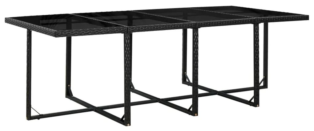 vidaXL Σετ Τραπεζαρίας Εξ. Χώρου 13 τεμ Μαύρο Συνθ. Ρατάν με Μαξιλάρια