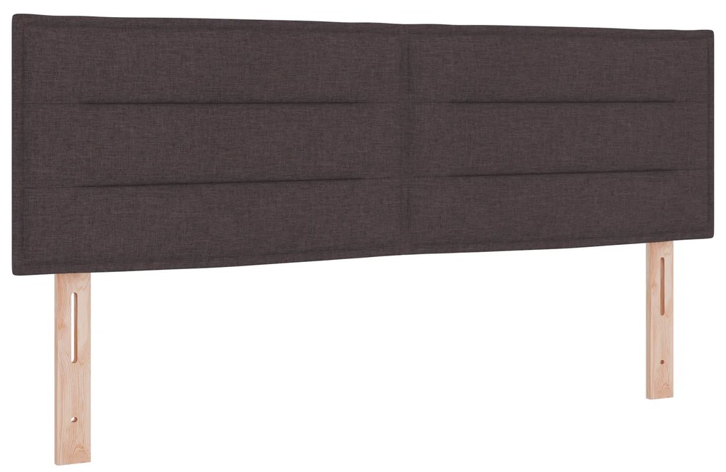 vidaXL Κρεβάτι Box Spring με Στρώμα Καφέ 160x200 εκ. Ύφασμα