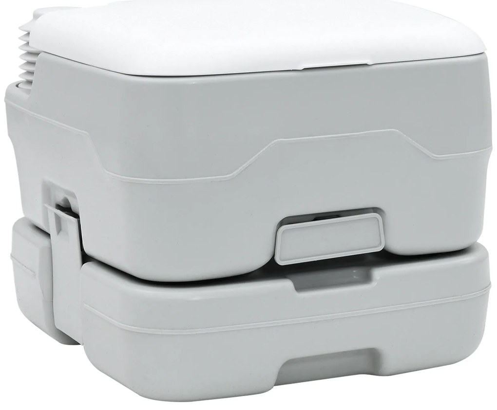 vidaXL Τουαλέτα Κάμπινγκ 2 pcs Γκρι, Λευκό 50.5 x 33 x 103 εκ