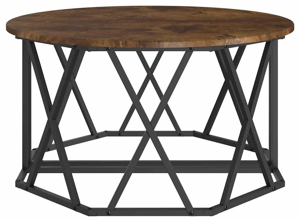 vidaXL Τραπεζάκι σαλονιού Καπνιστή δρυς 80 x 80 x 42 cm
