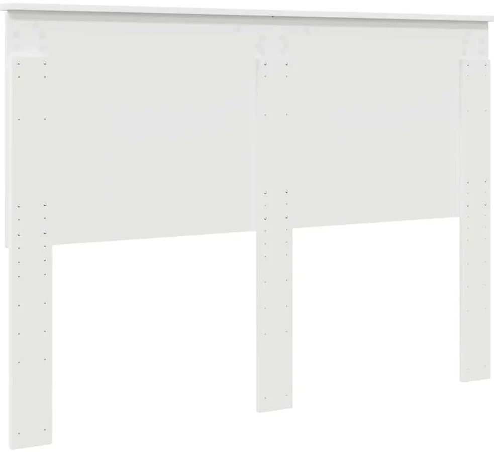 vidaXL Κεφαλάρι με κεφαλάρι Λευκό 160 cm Επεξεργασμένο ξύλο