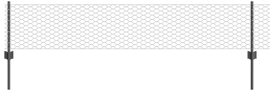 vidaXL Post Φράκτη 11 τμχ U-Channel Γκρι 40 εκ. Χάλυβας