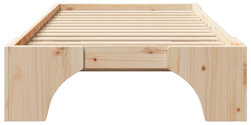 vidaXL Κρεβάτι Φυσικό Ξύλο Πεύκου 90 x 190 εκ. Μινιμαλιστικό Κρεβάτι